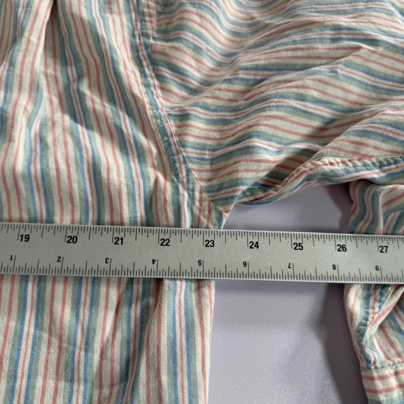 Vintage Banana Republic Shirt Mens Small White Blue Safari Travel Striped *Spot - Picture 7 of 9
